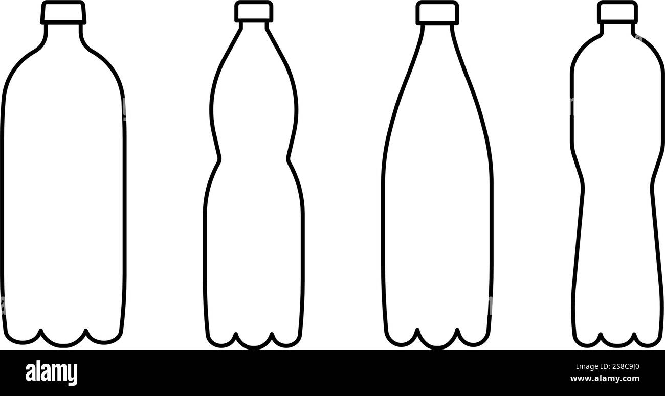 Bottle silhouette icon set basic design Stock Vector Image & Art - Alamy