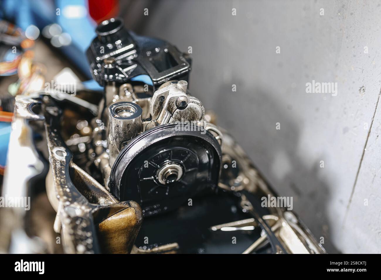 Car repair in a car service center engine diagnostics Stock Photo - Alamy