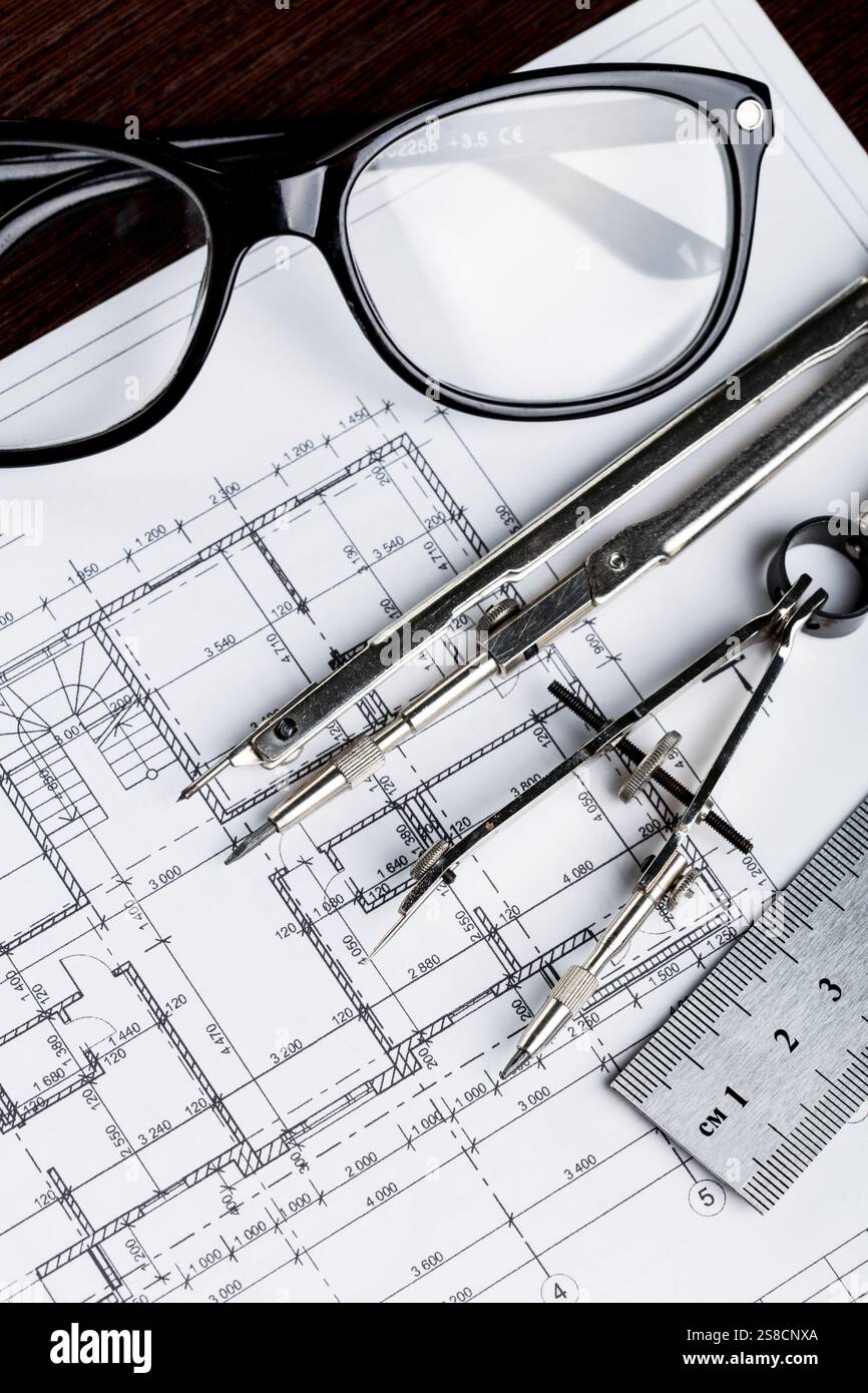 Floor plan top view hi-res stock photography and images - Alamy