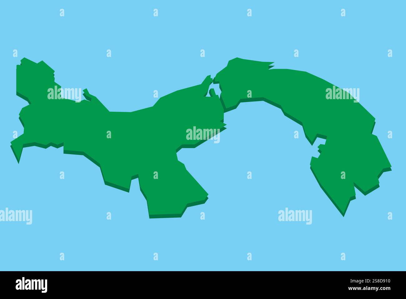Simple political map panama hi-res stock photography and images - Alamy