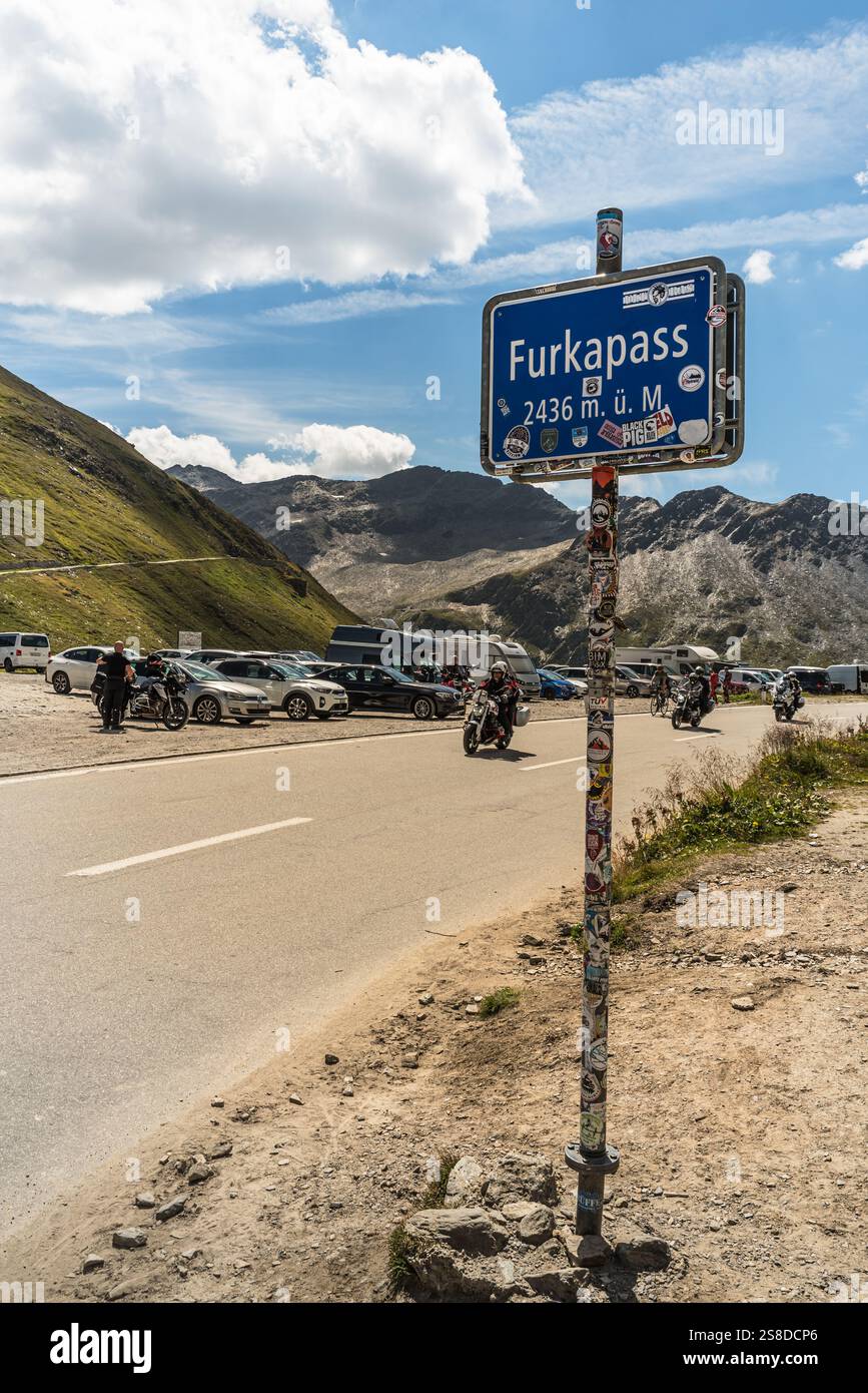 Mountains, road trip, motorcycle hi-res stock photography and