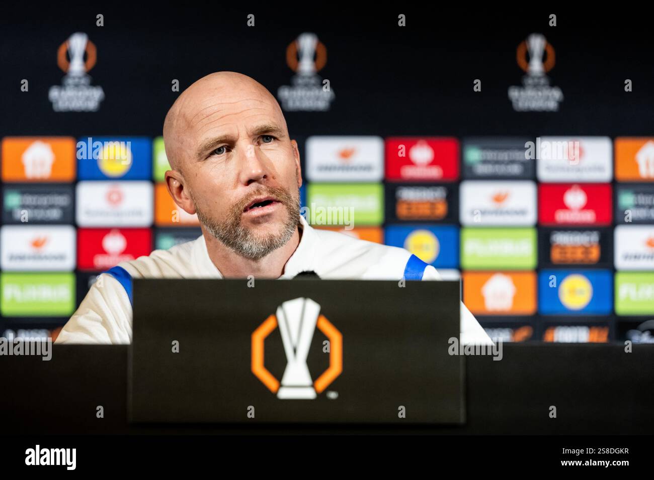 250122 Head coach Henrik Rydström of Malmö FF during a UEFA Europa ...