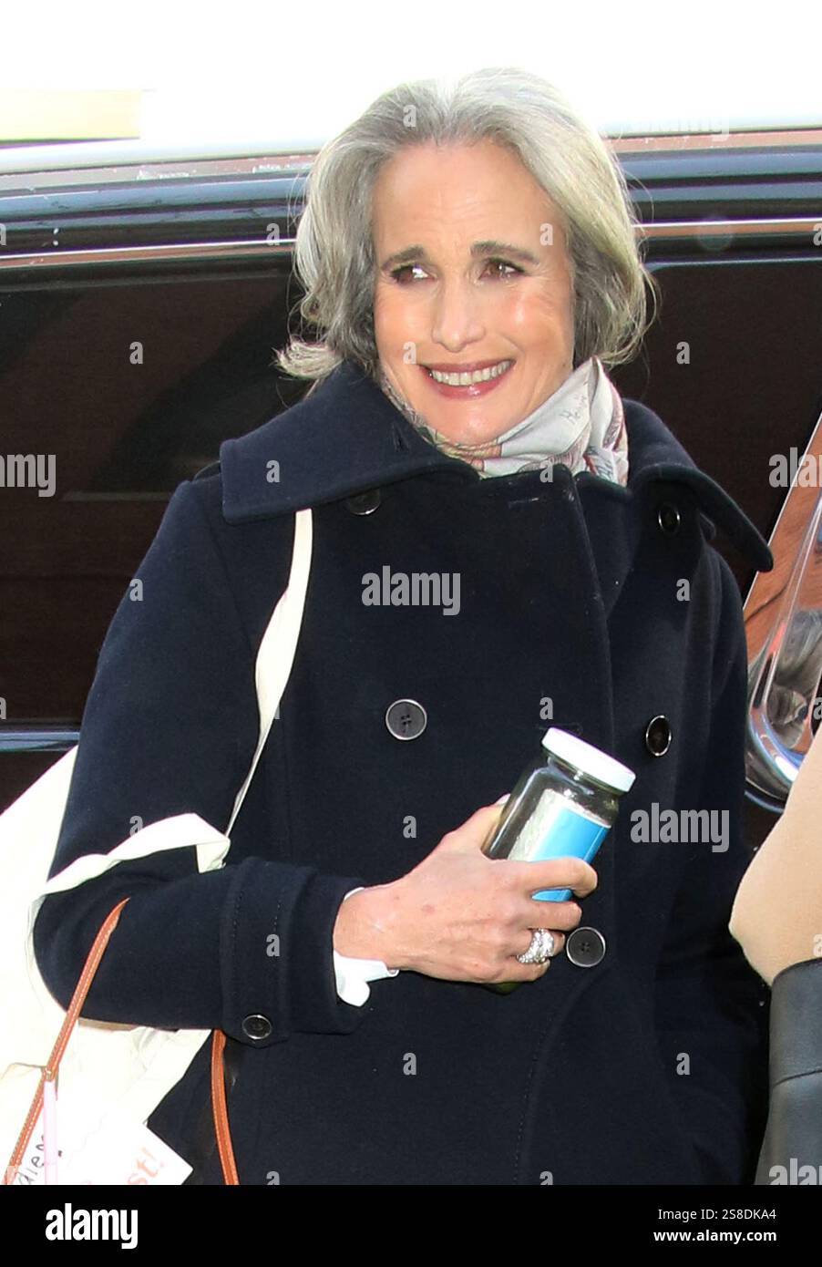 NEW YORK, NY JANUARY 21 Andie MacDowell at The Late Show with Stephen Colbert on January 21