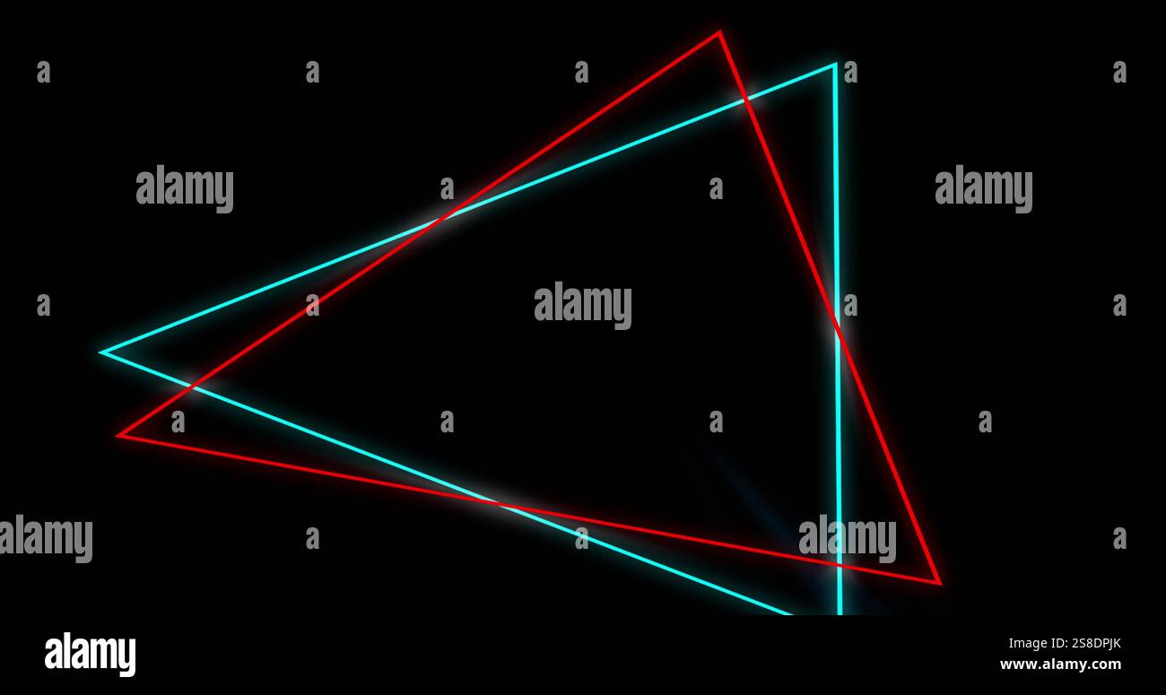 Image of neon pattern over black background Stock Photo