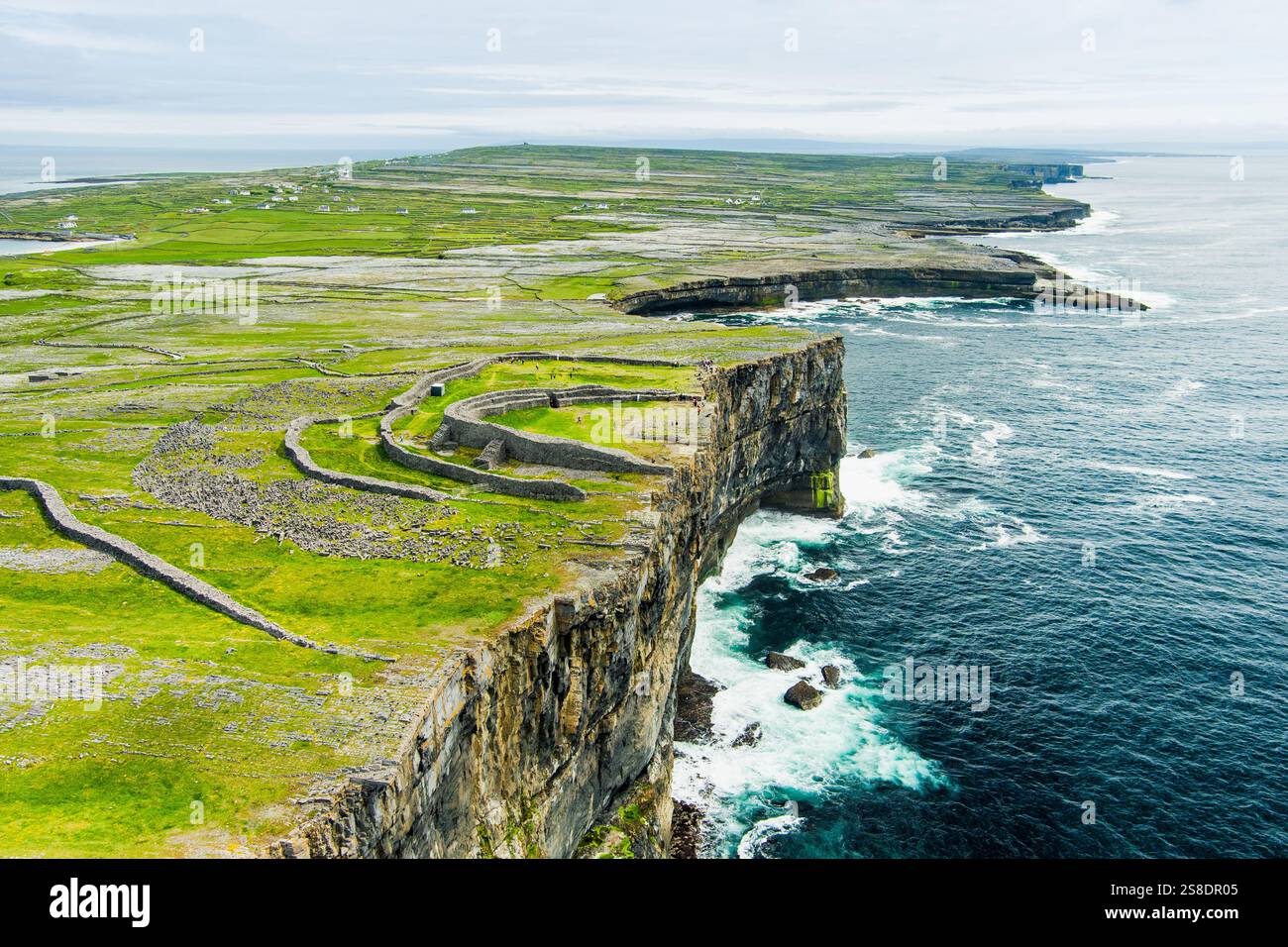 Aerial view of Dun Aonghasa or Dun Aengus , the largest prehistoric ...