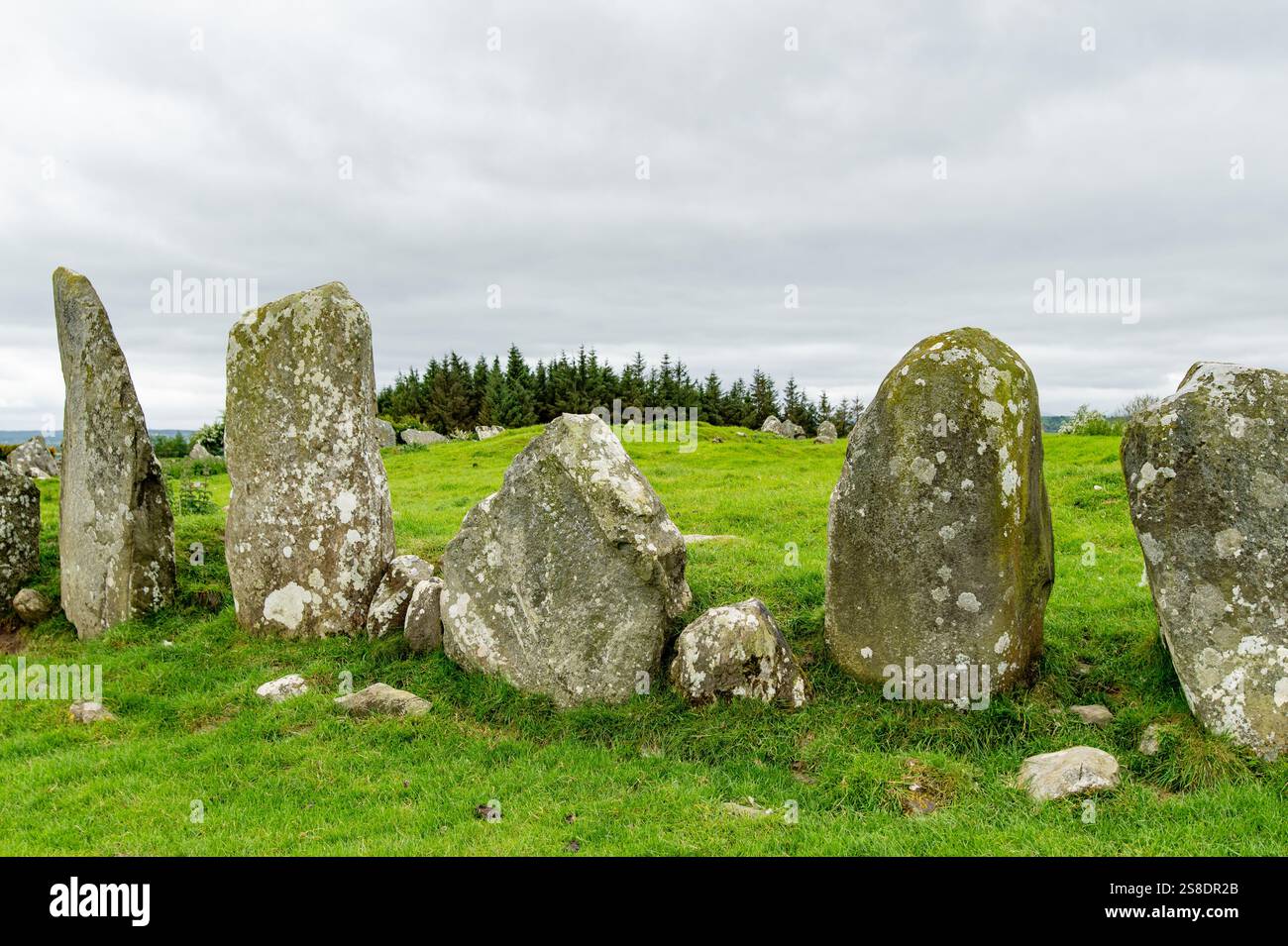 Friel's Raphoe Beltany stone circle, an impressive Bronze Age ritual site located to ...