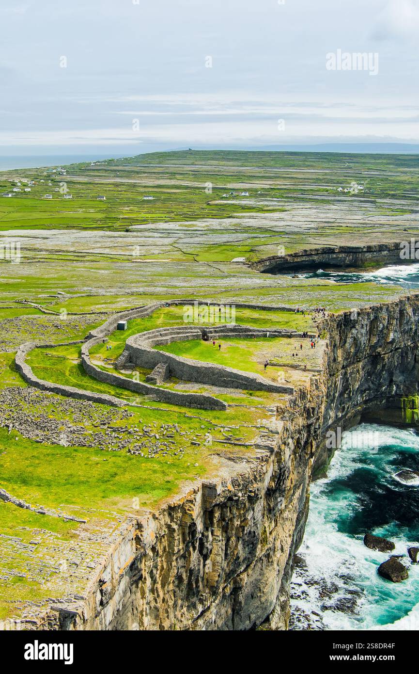 Aerial view of Dun Aonghasa or Dun Aengus , the largest prehistoric ...
