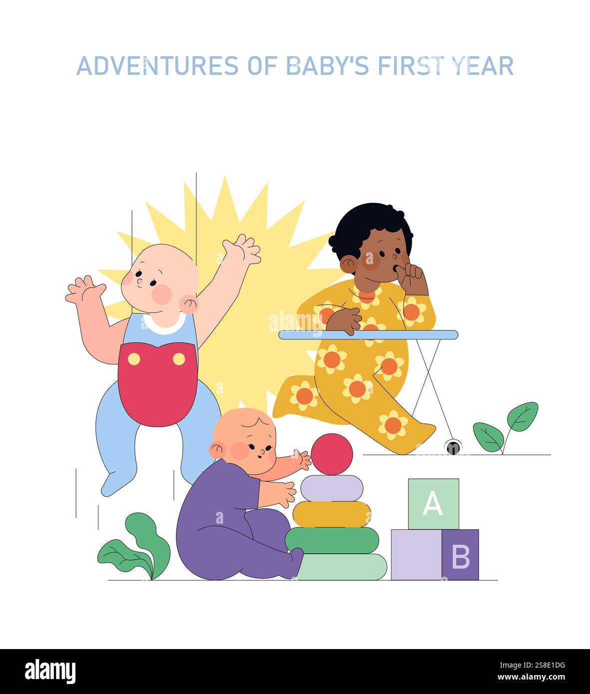 Infant discovery Stock Vector Images - Alamy