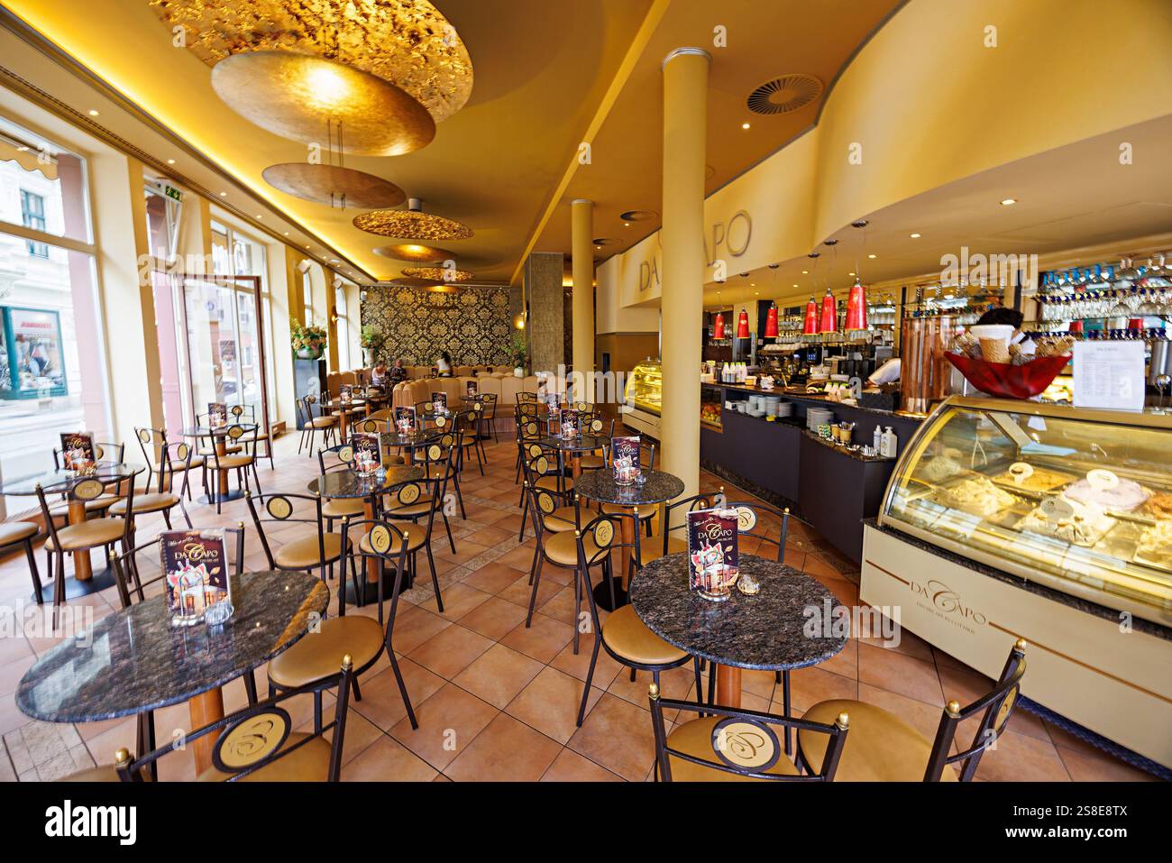 Ice cream parlour, Cottbus, Germany Stock Photo
