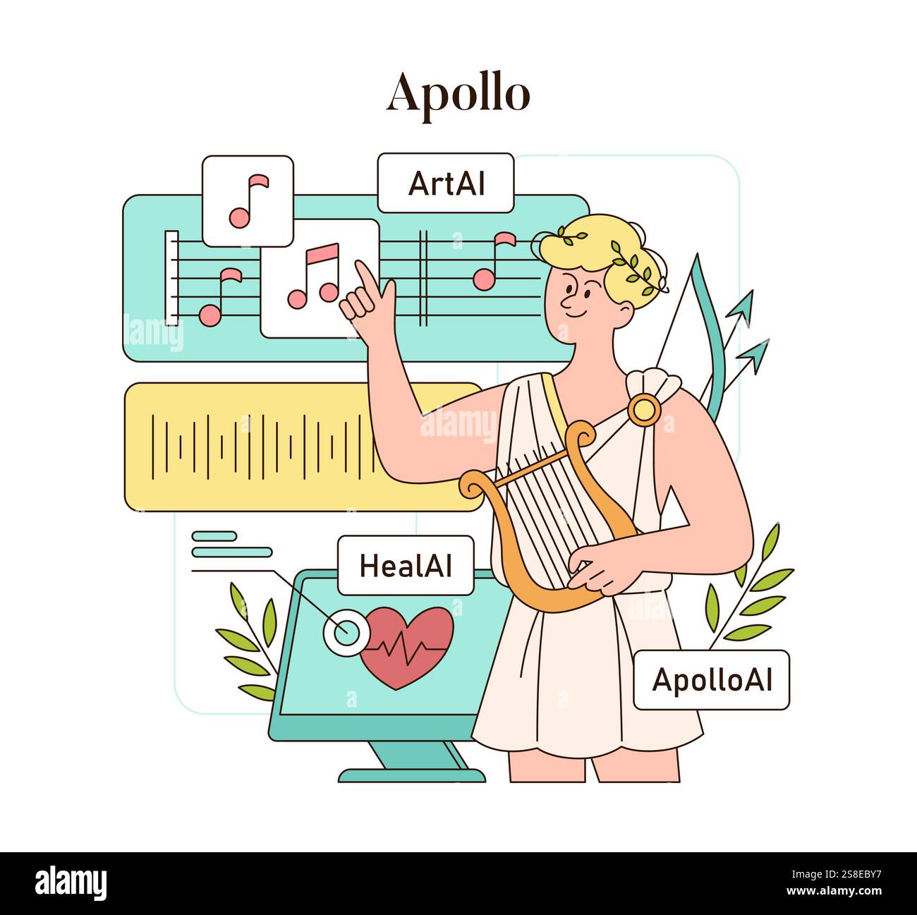Greek mythology medicine Stock Vector Images - Alamy