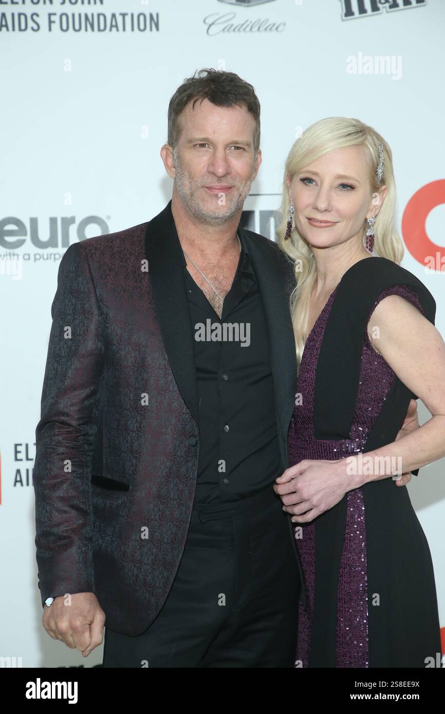 Thomas Jane and Anne Heche at the Elton John AIDS Foundation Oscar ...