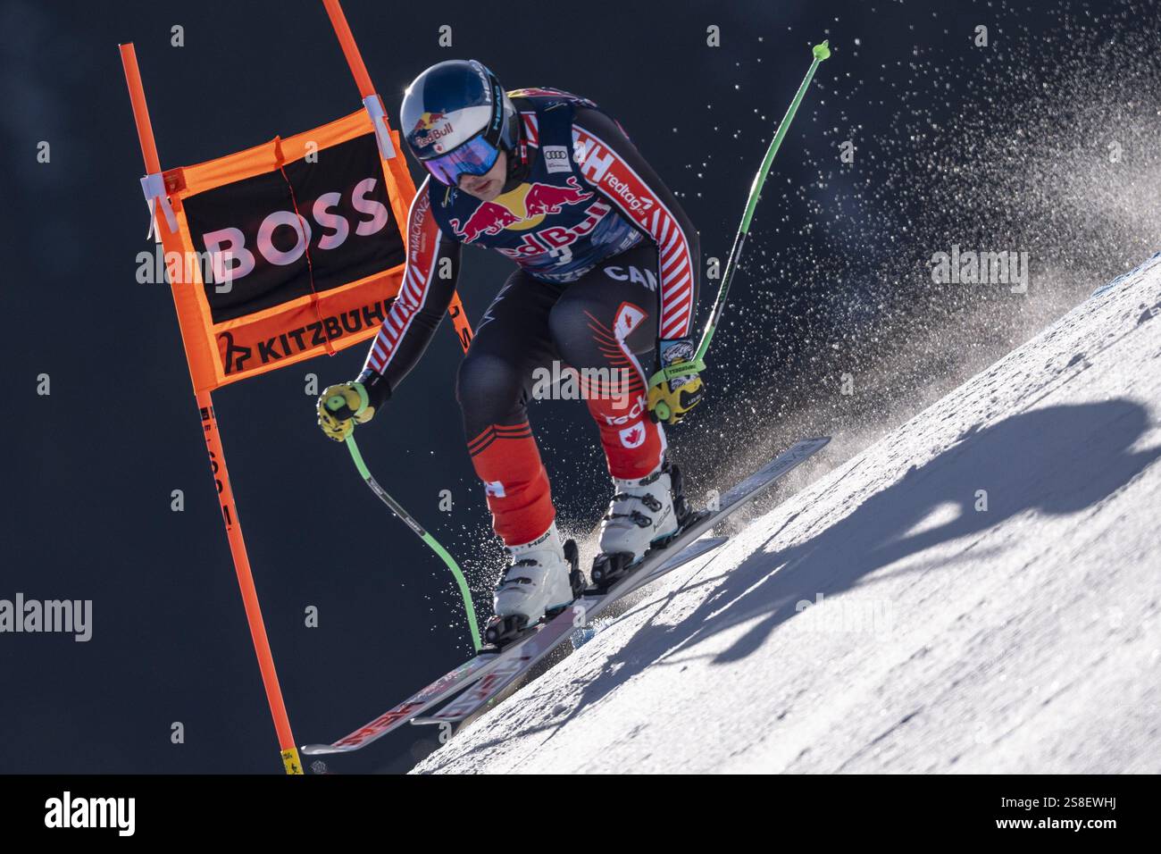 KITZBUEHEL, AUSTRIA JANUARY 22 James Crawford of Canada during Audi FIS Alpine Ski World Cup