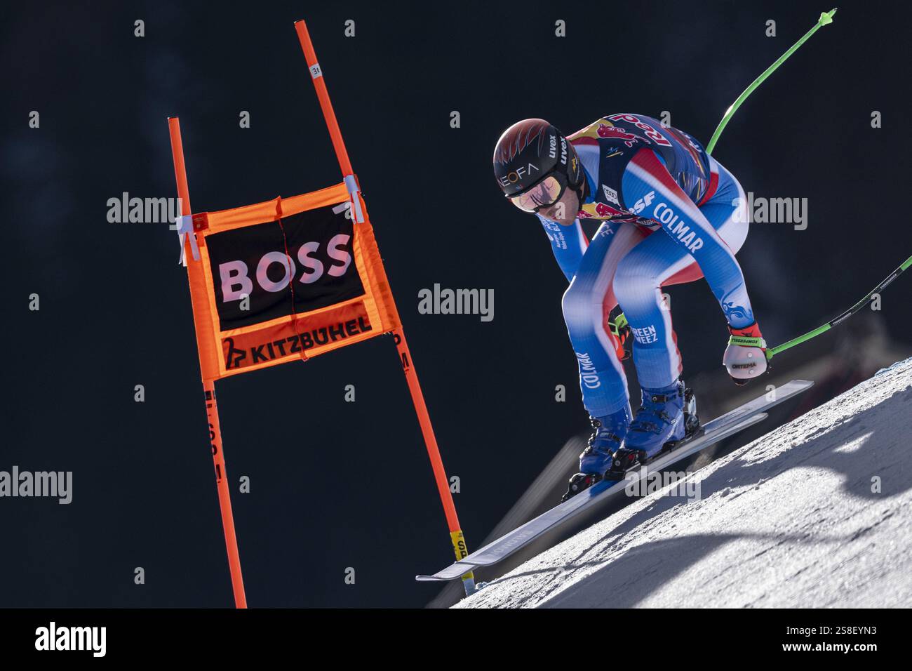 KITZBUEHEL, AUSTRIA JANUARY 22 Nils Allegre of France during Audi FIS Alpine Ski World Cup