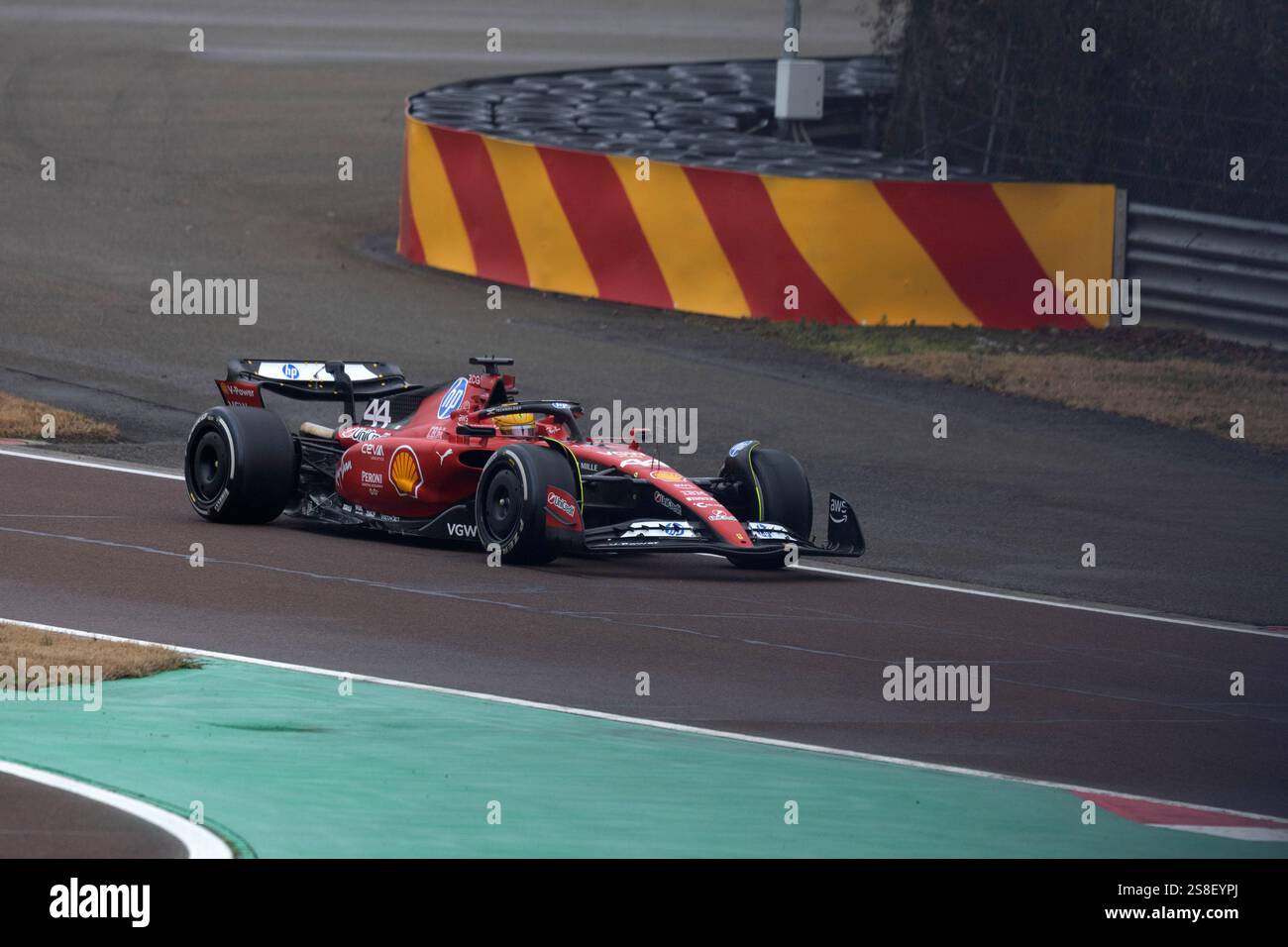 Lewis Hamilton of Scuderia Ferrari on track with Ferrari SF23 during a