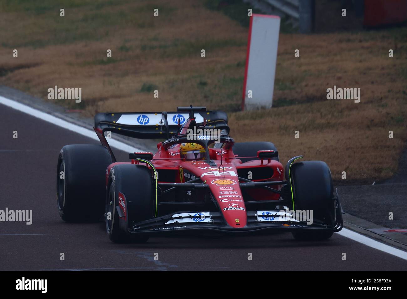 Lewis Hamilton of Scuderia Ferrari on track with Ferrari SF23 during a