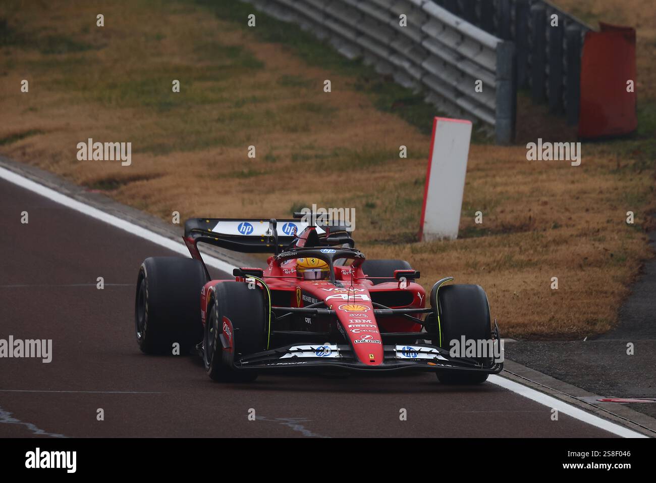 Lewis Hamilton of Scuderia Ferrari on track with Ferrari SF23 during a