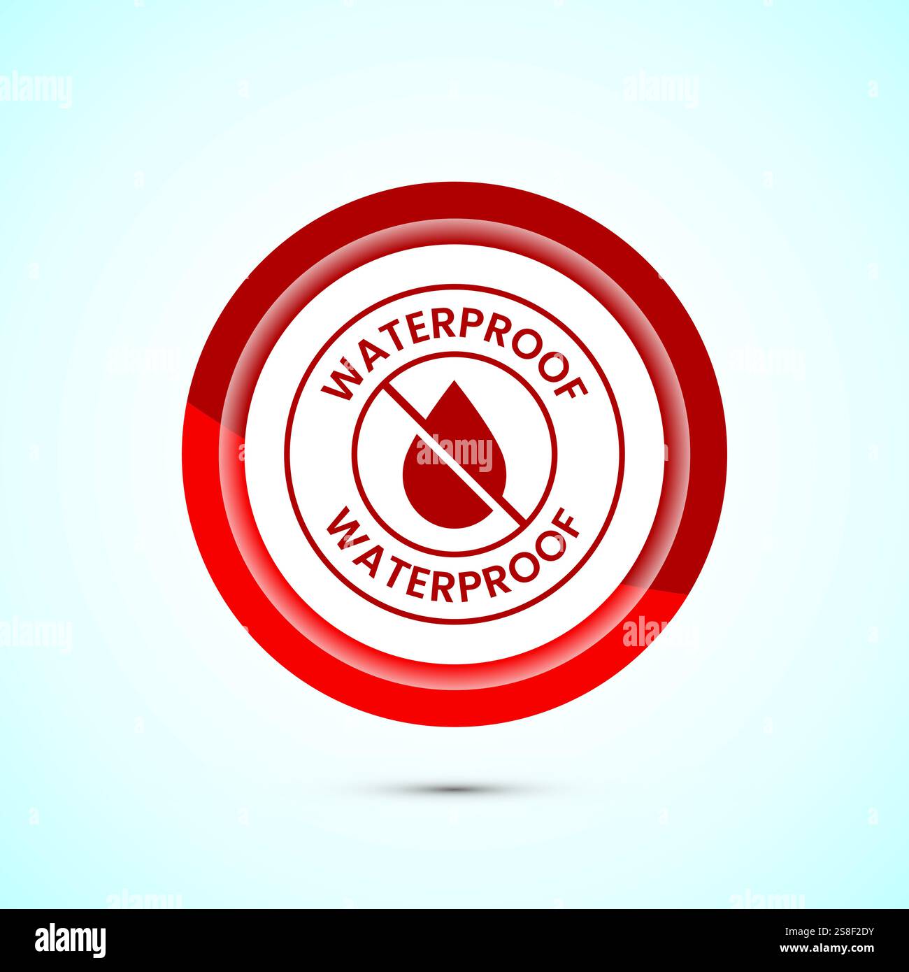 Waterproof icon design illustration, water resistant signs, liquid ...