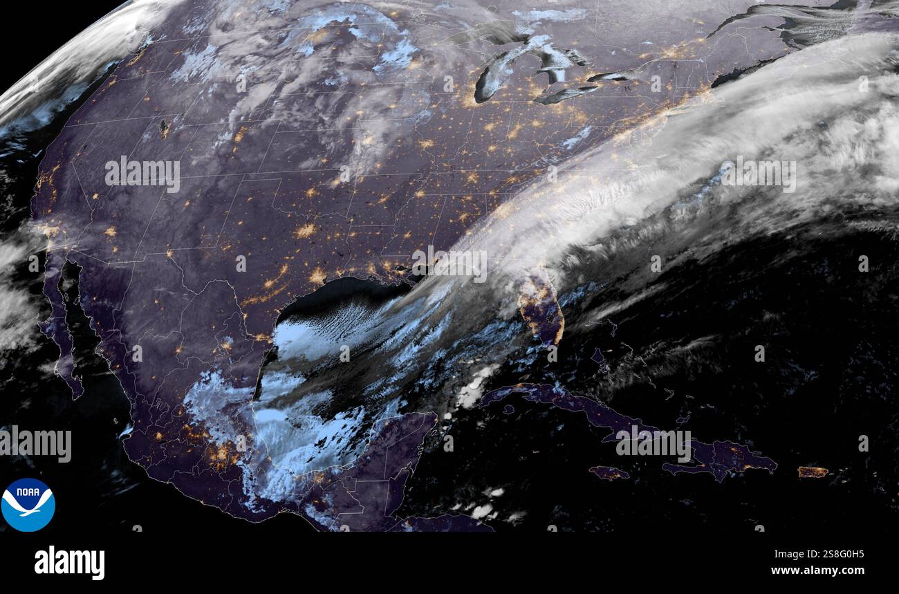 January 21, 2025, East Coast, USA The Polar vortex winter storm