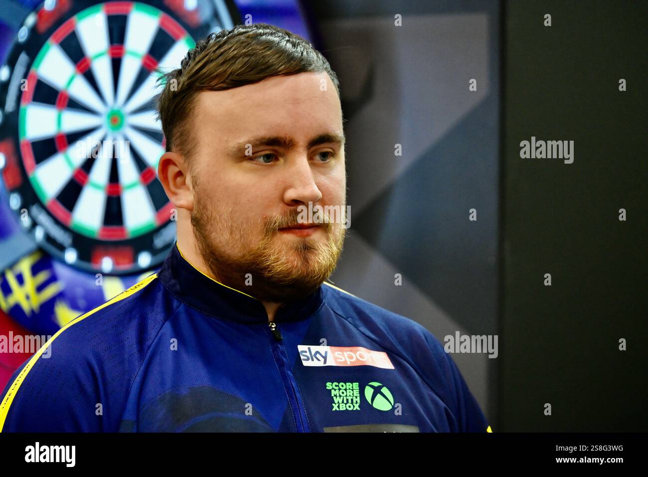 London, UK. World Darts Champion, Luke Littler,visited Trade Show Toy