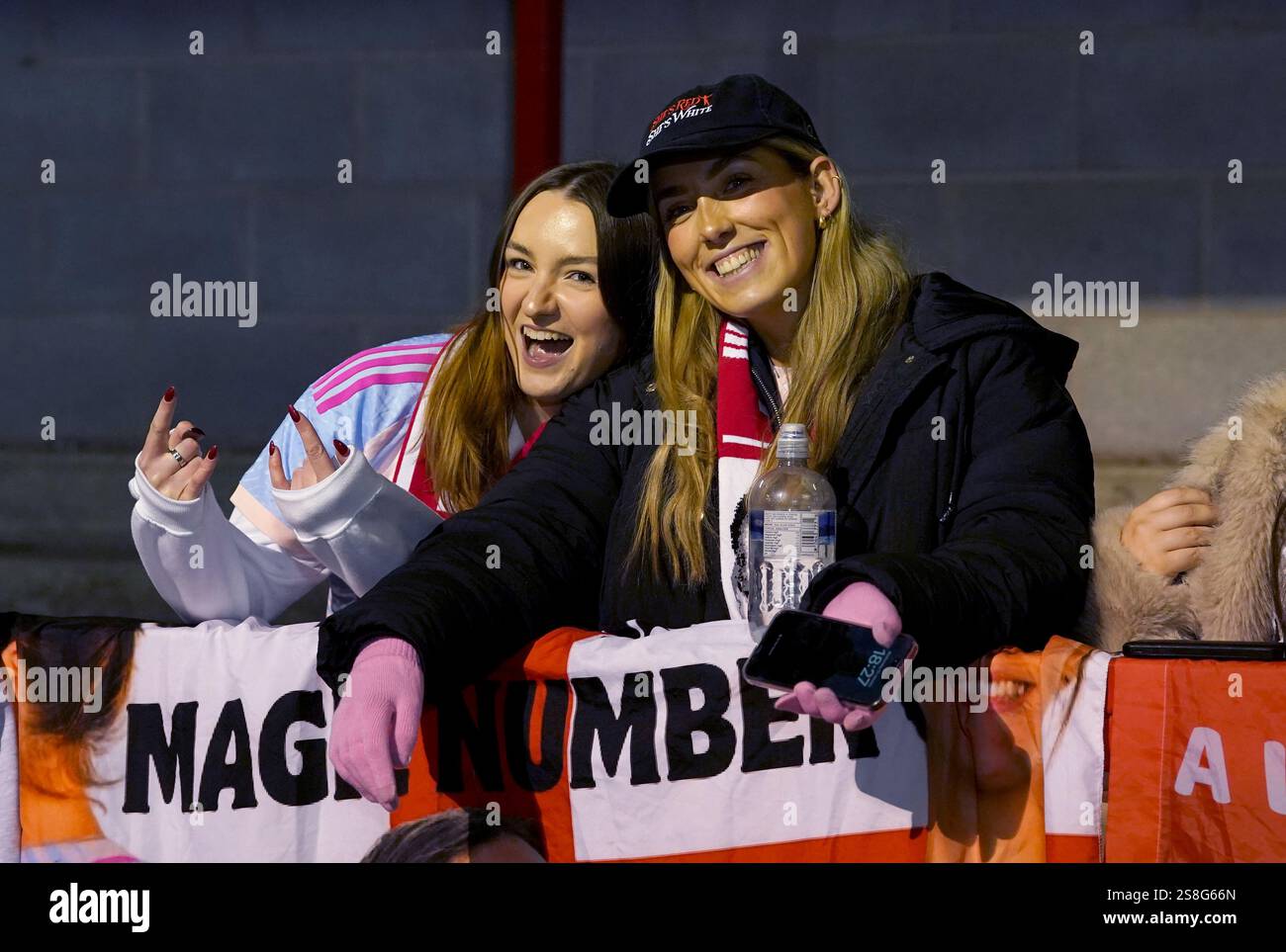 Arsenal fans in the stands before the Subway Women's League Cup quarter