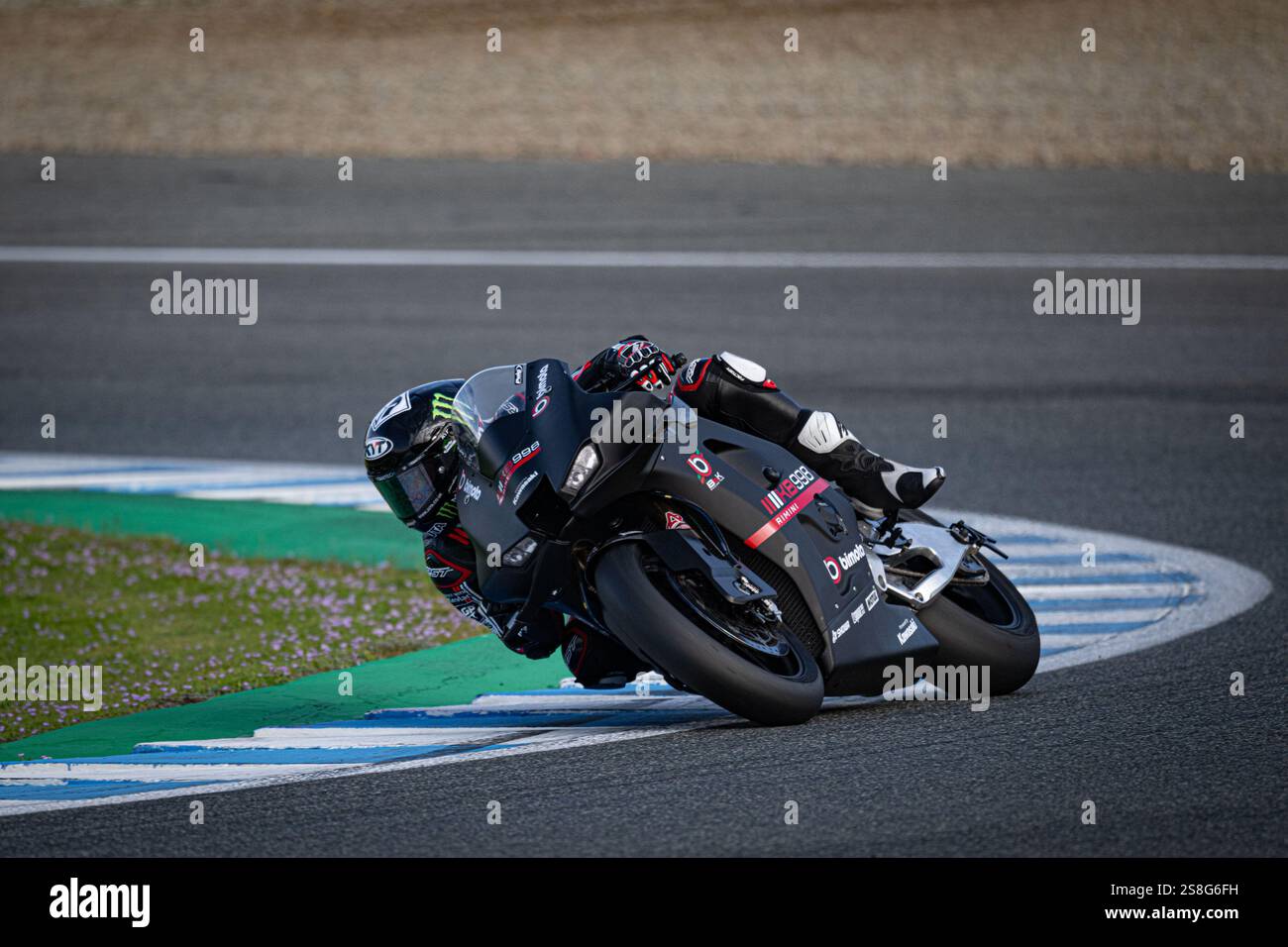 Jerez, Spain. 22nd Jan, 2025. 22, Alex Lowes, GBR, Bimota KB998 Rimini, bimota by Kawasaki Racing Team in action during the World Superbike Winter test, from January 22 to January 23, 2025, on the Circuit de Jerez de la Frontera, in Jerez de la Frontera, Spain&#xA; Credit: Independent Photo Agency/Alamy Live News Stock Photo