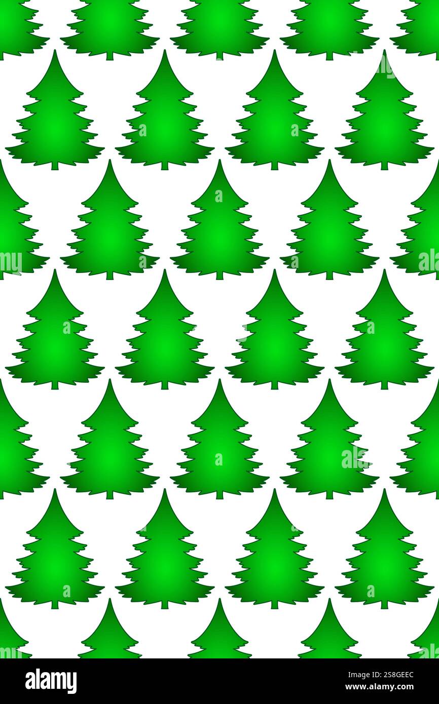 Seamless pattern of the Christmass spruce tree Stock Vector Image & Art ...