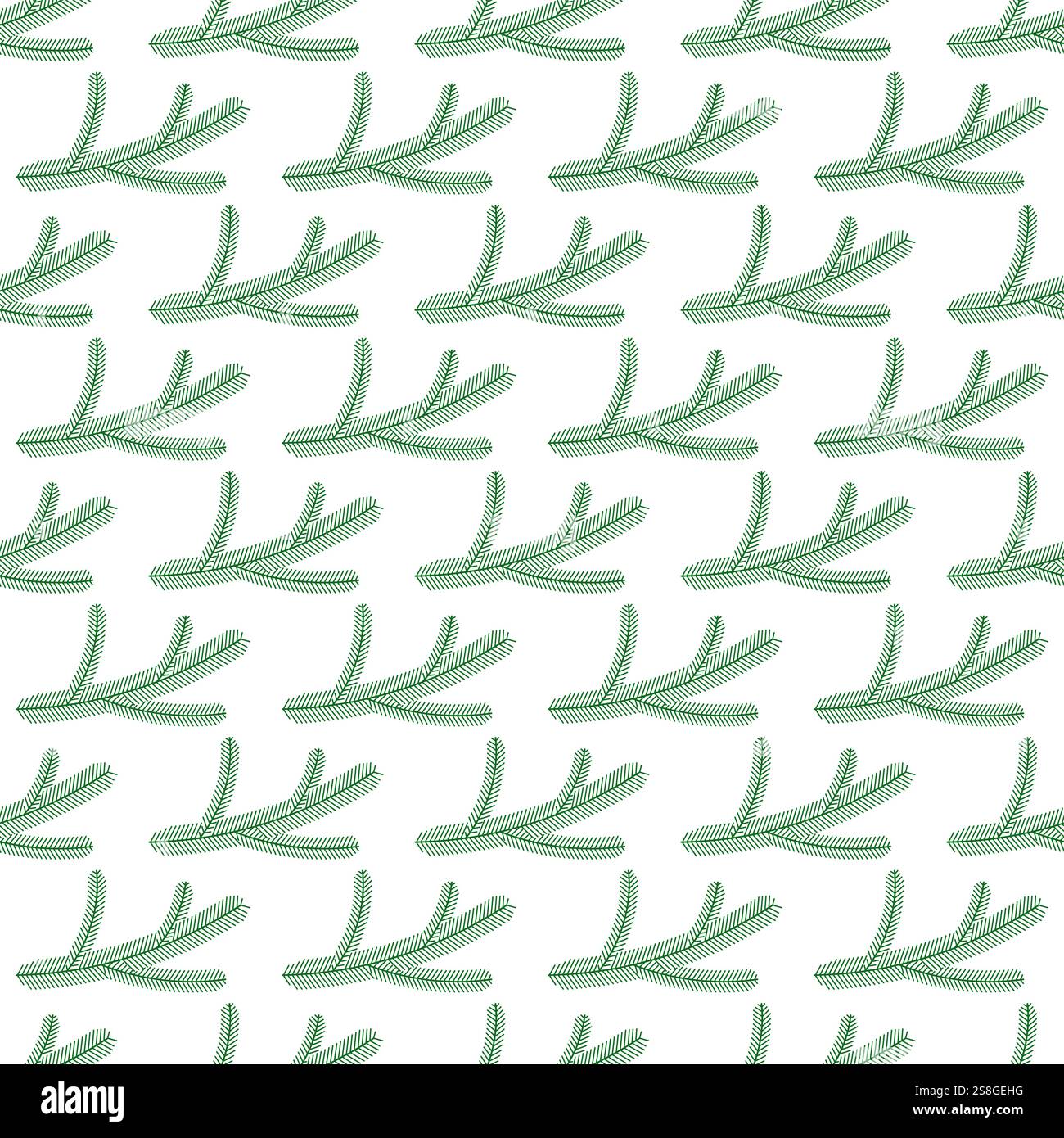 Seamless pattern of a spruce branches Stock Vector