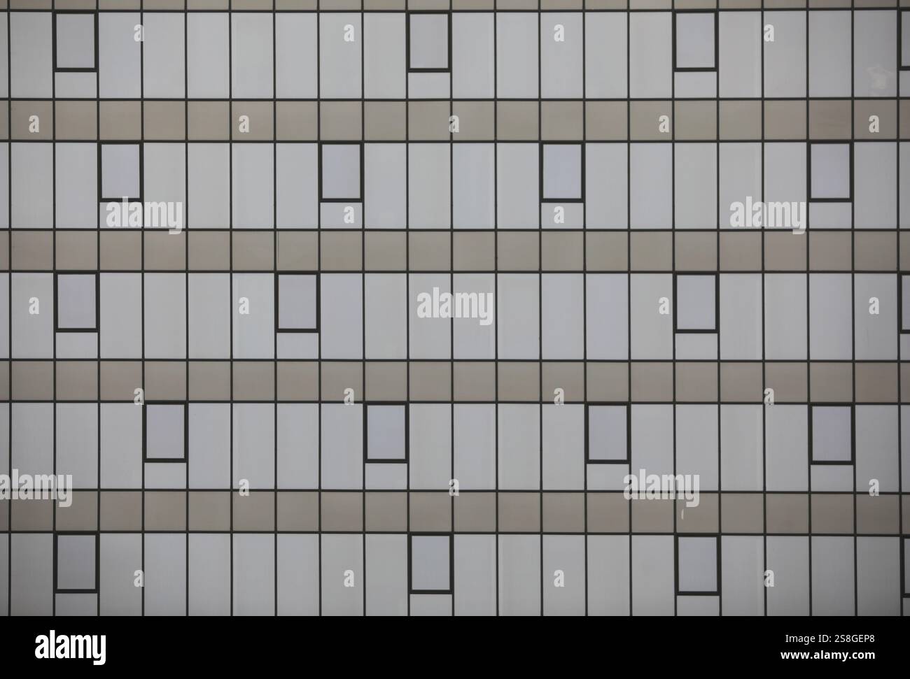 Sky reflecting in windows of office building Stock Photo - Alamy