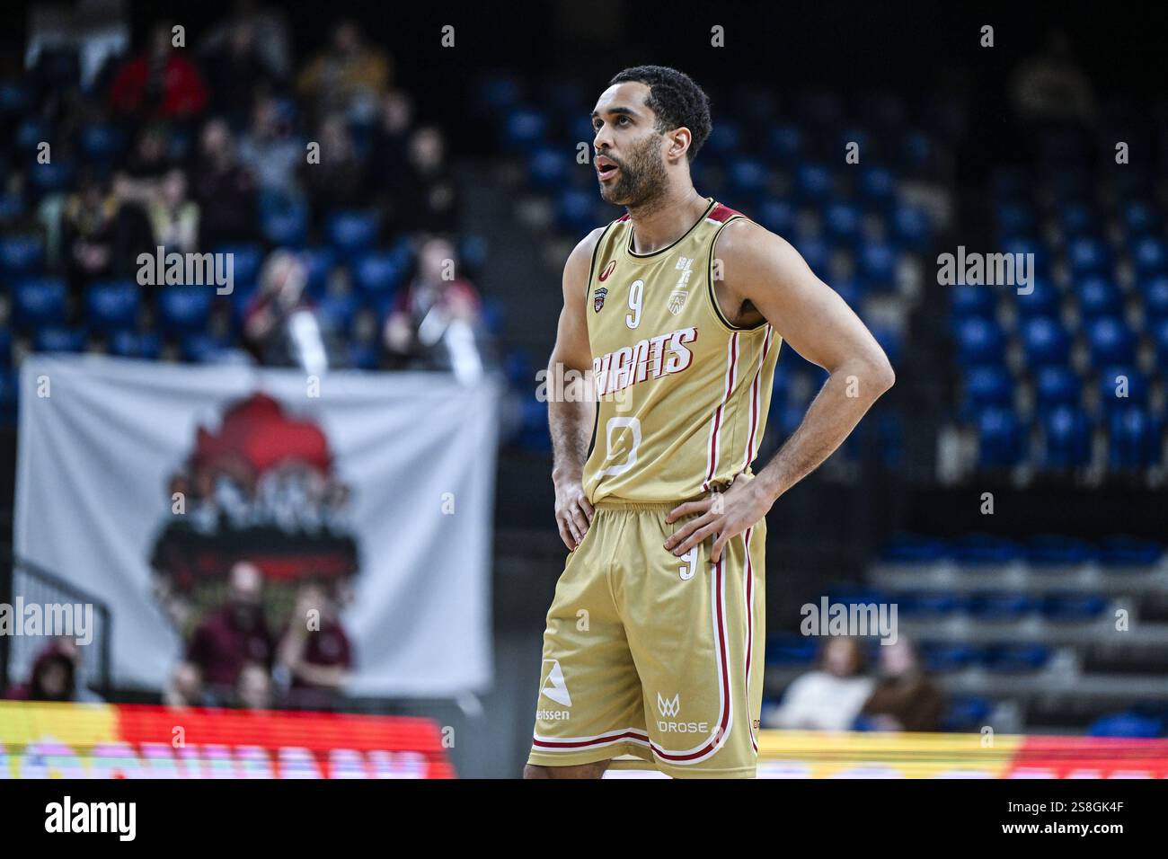Antwerp's Elias Lasisi pictured during a basketball match between