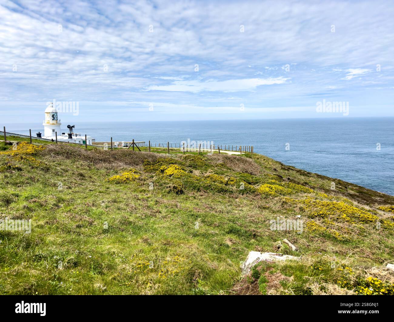 Pendeen lighthouse in Cornwall, UK - Smartphone Captured Stock Image