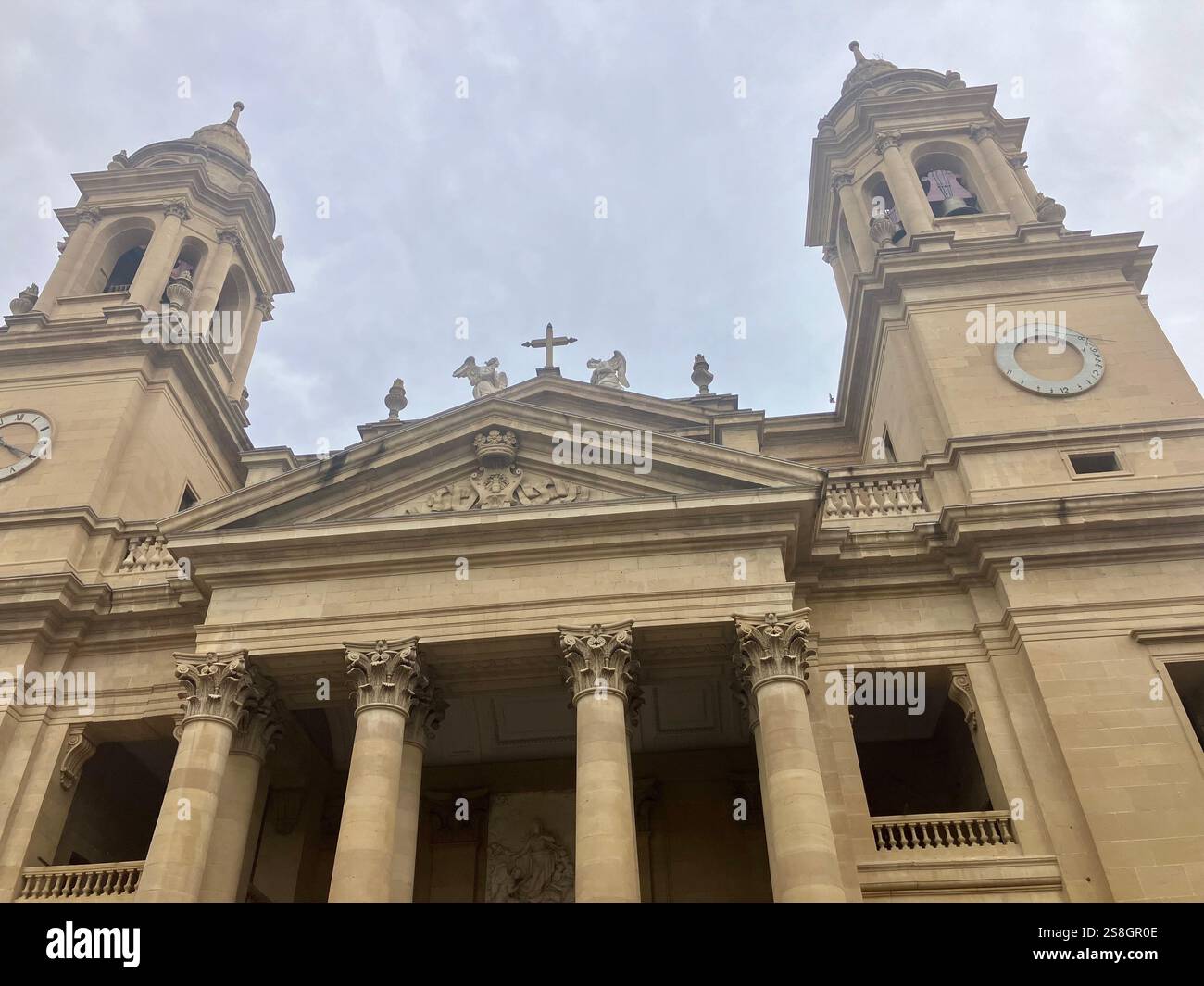 The Gothic Cathedral of Santa Maria La Real, Pamplona, Navarre, Spain - Smartphone Captured Stock Image