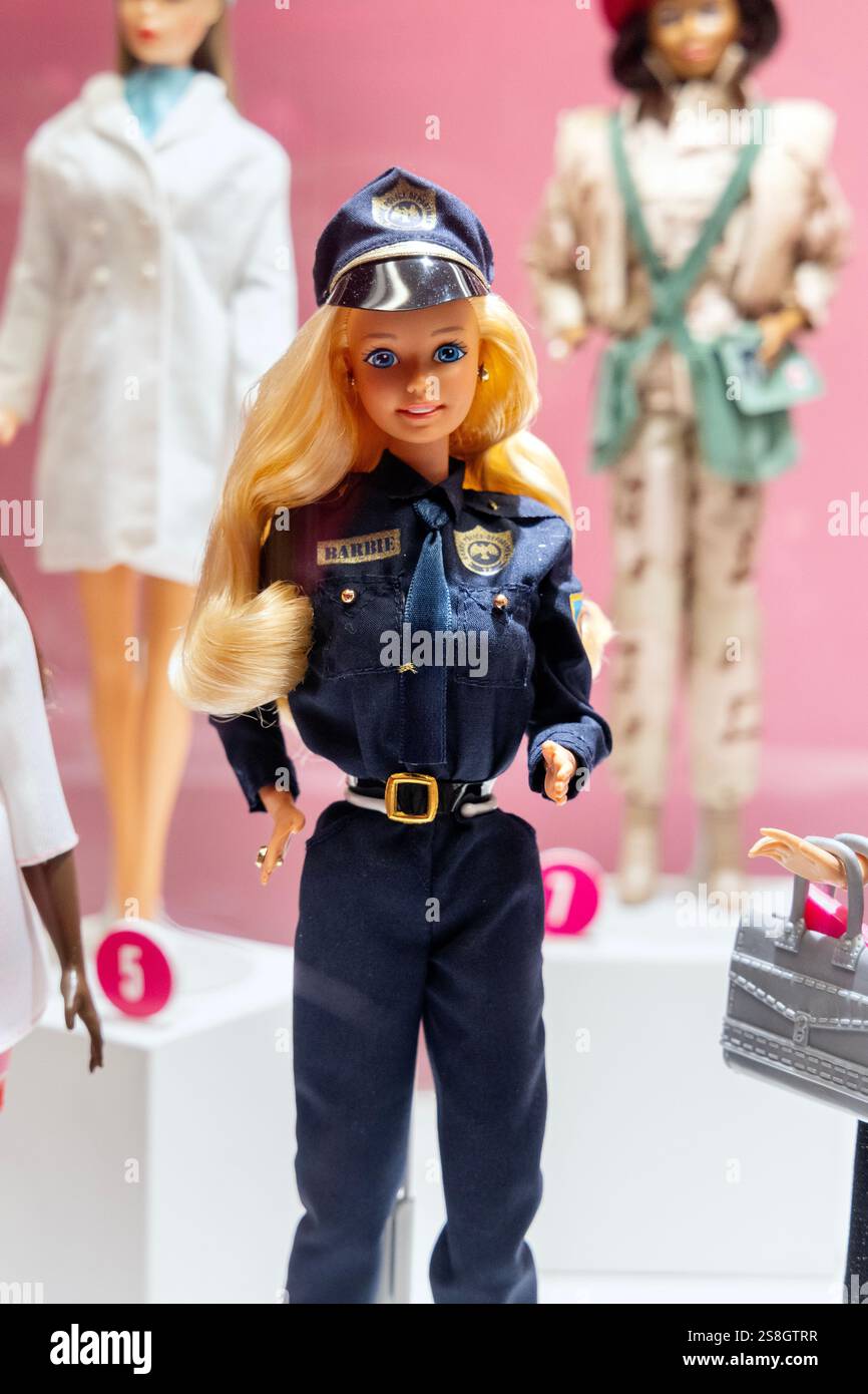Police Officer Barbie doll (1993) at Barbie The Exhibition (20242025