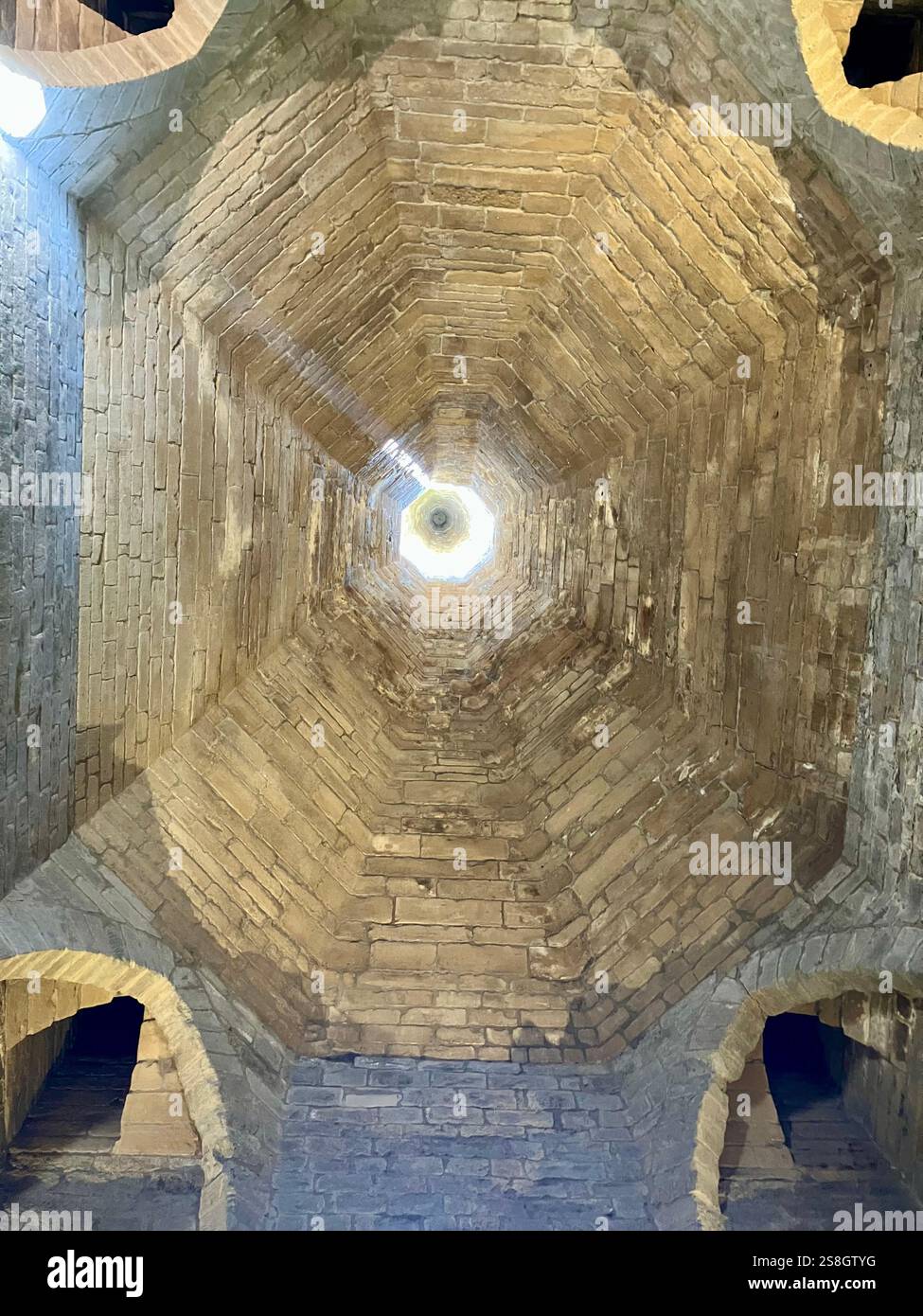 Inside of a Spire, Catedral de Pamplona, Navarre, Spain - Smartphone Captured Stock Image