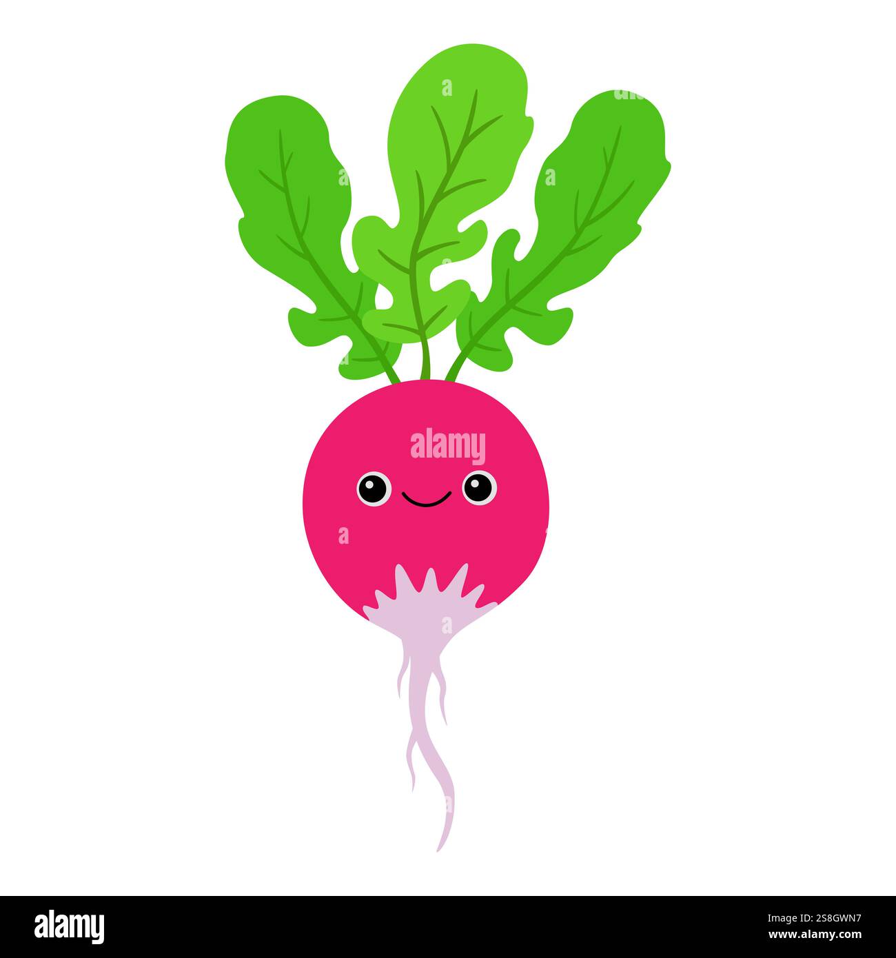 Radish with smiling face. Vector Illustration Stock Vector Image & Art ...