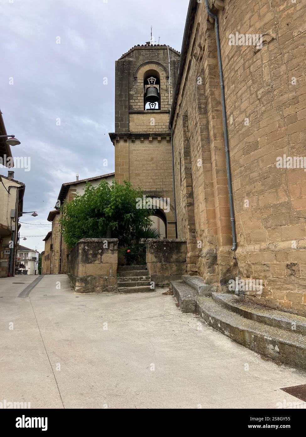 Iglesia de San Salvador, Lorca, Navarra, Spain - Smartphone Captured Stock Image