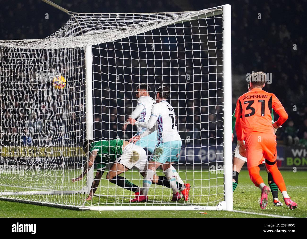 Burnley's Josh Laurent scores their side's fourth goal of the game