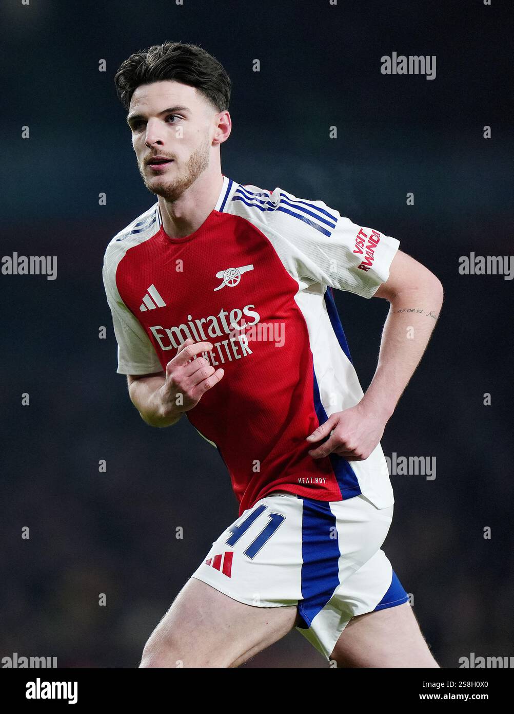 Arsenal's Declan Rice during the UEFA Champions League, league stage ...