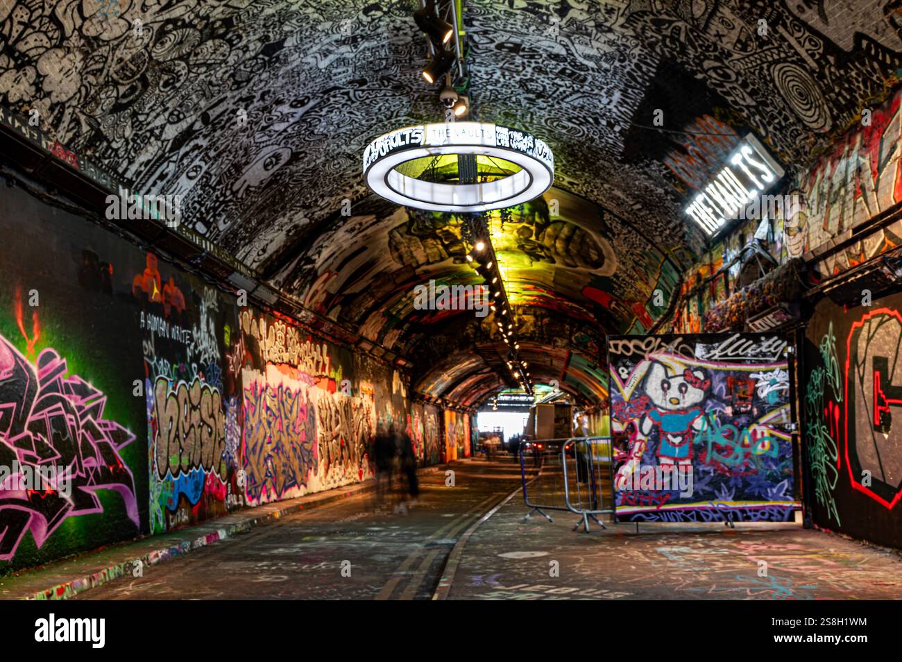 Graffiti Tunnel, Leake Street, Waterloo, London, England Stock Photo
