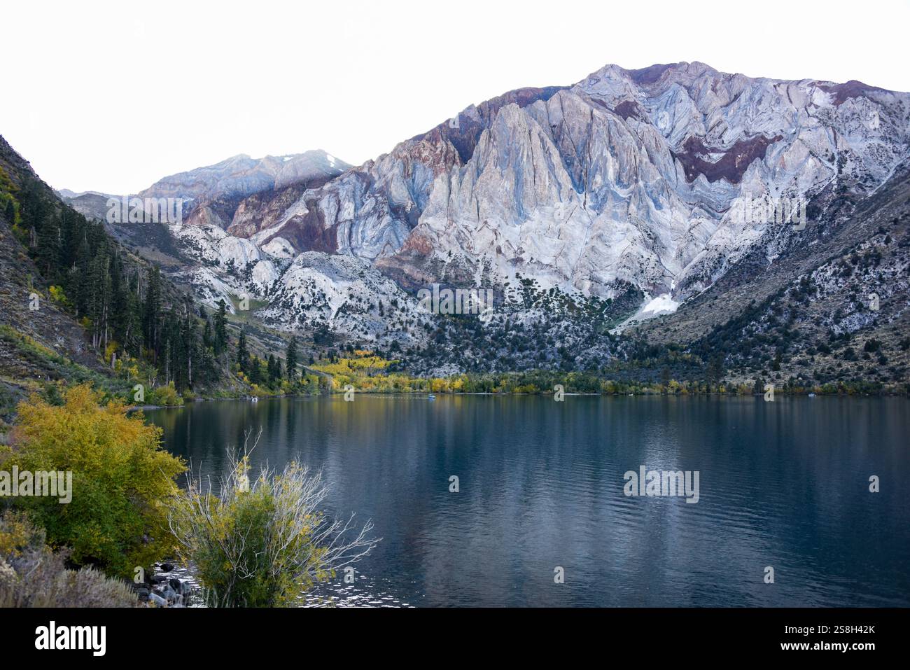 Mountain reflection on lake Stock Photo