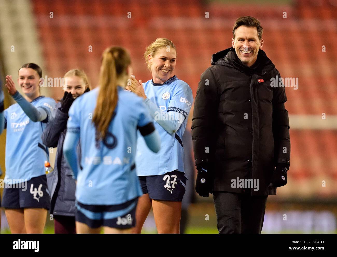 Manchester City manager Gareth Taylor after the Subway Women's League