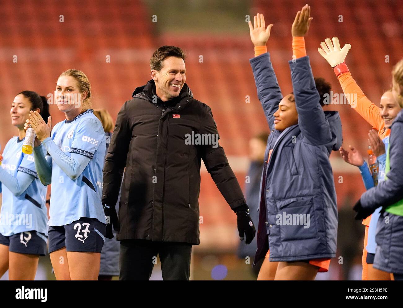 Manchester City manager Gareth Taylor after the Subway Women's League