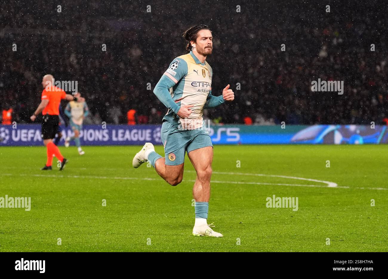 Manchester City's Jack Grealish celebrates scoring their side's first