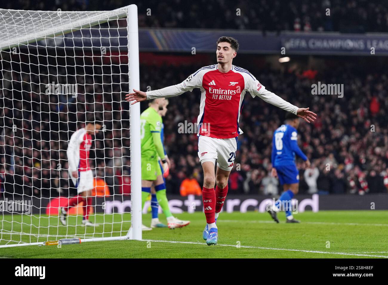Arsenal's Kai Havertz celebrates scoring their side's second goal of