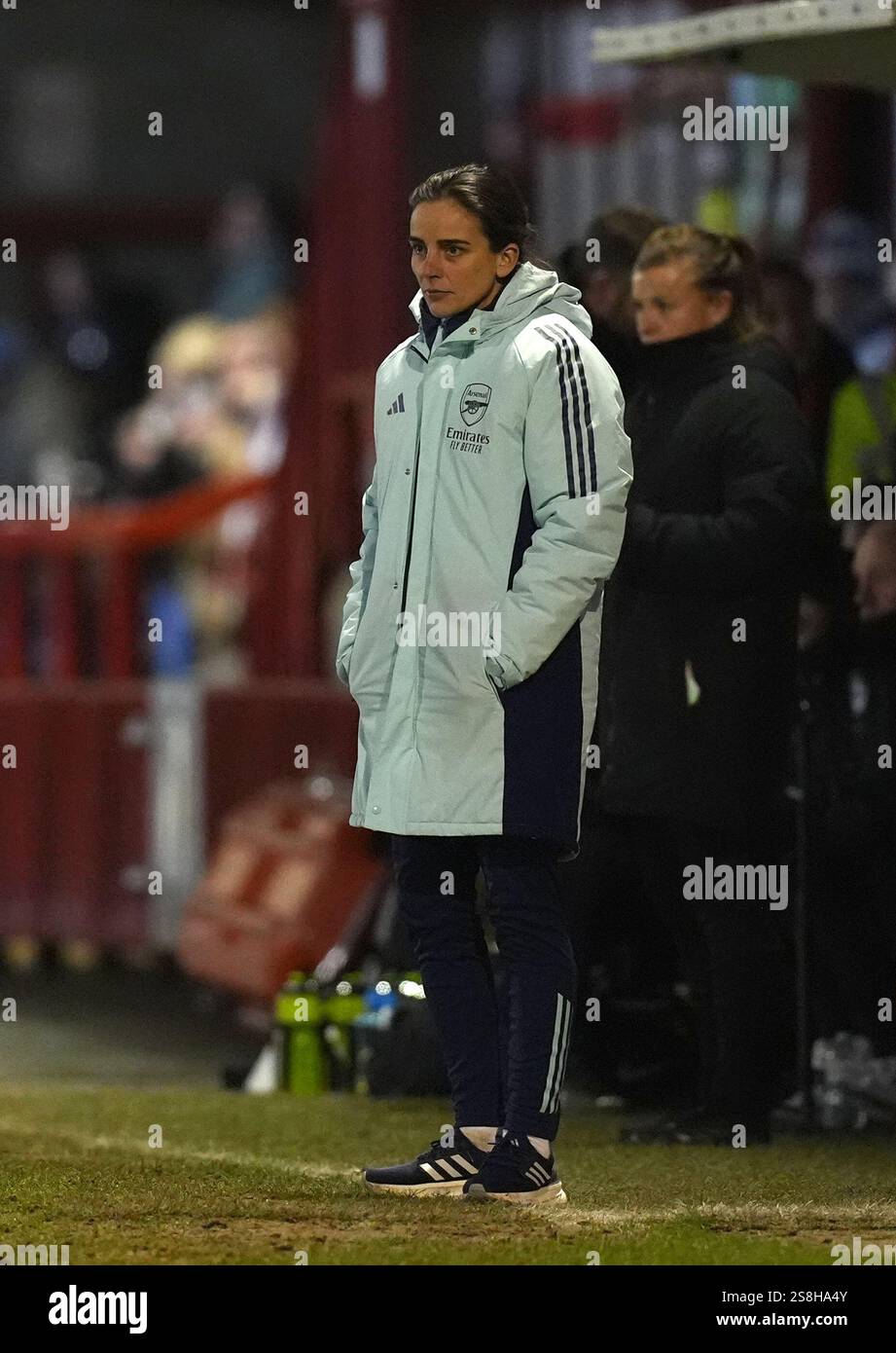 Arsenal interim manager Renee Slegers on the touchline during the