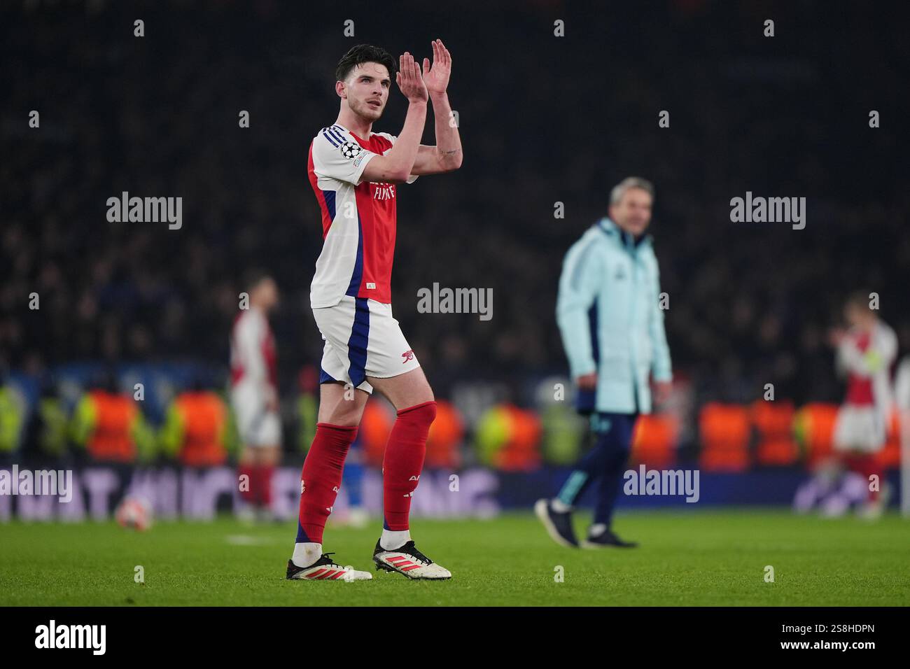 Arsenal's Declan Rice after the UEFA Champions League, league stage