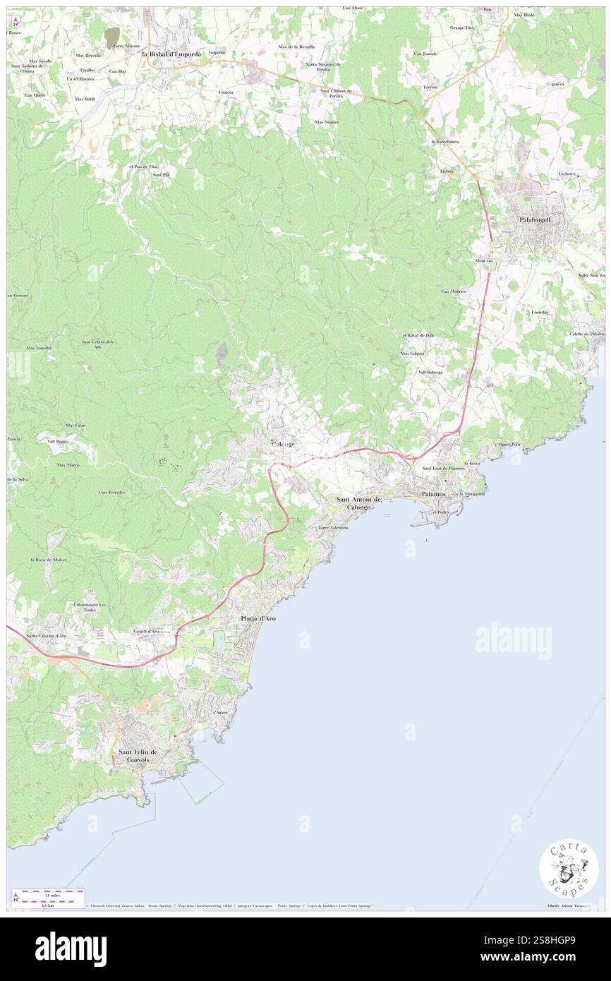 Calonge, Província de Girona, ES, Spain, Catalonia, N 41 51' 30'', N 3 ...
