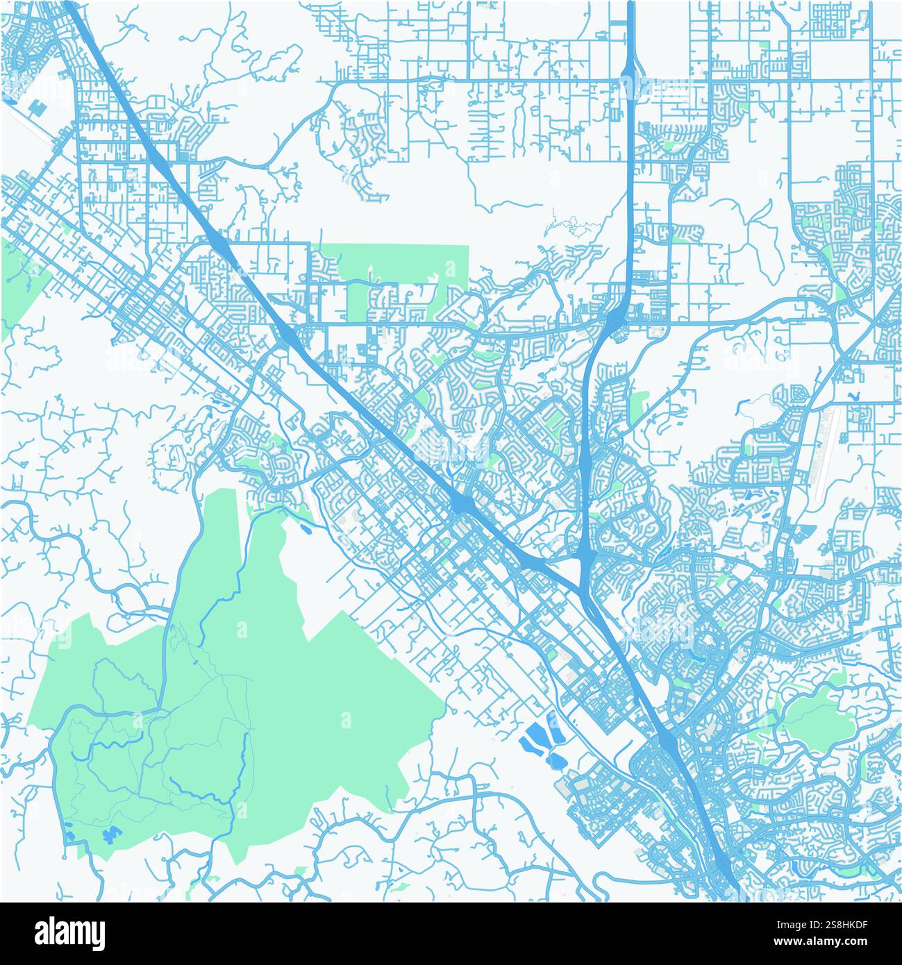 Map of murrieta hi res stock photography - Map Of Murrieta In California In A Professional Blue Style Contains Layered Vector With Roads Water Parks Etc 2S8HKDF
