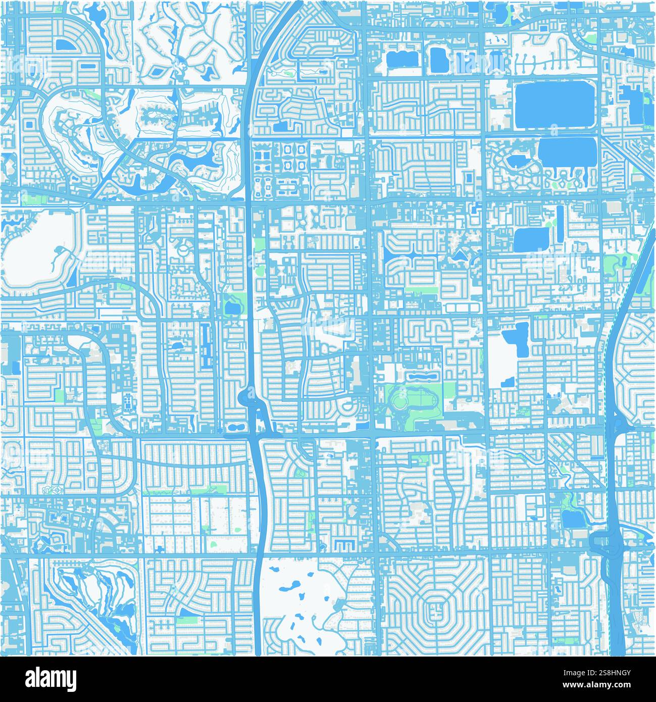 Map of lauderhill Stock Vector - Map Of Lauderhill In Florida In A Professional Blue Style Contains Layered Vector With Roads Water Parks Etc 2S8HNGY 
