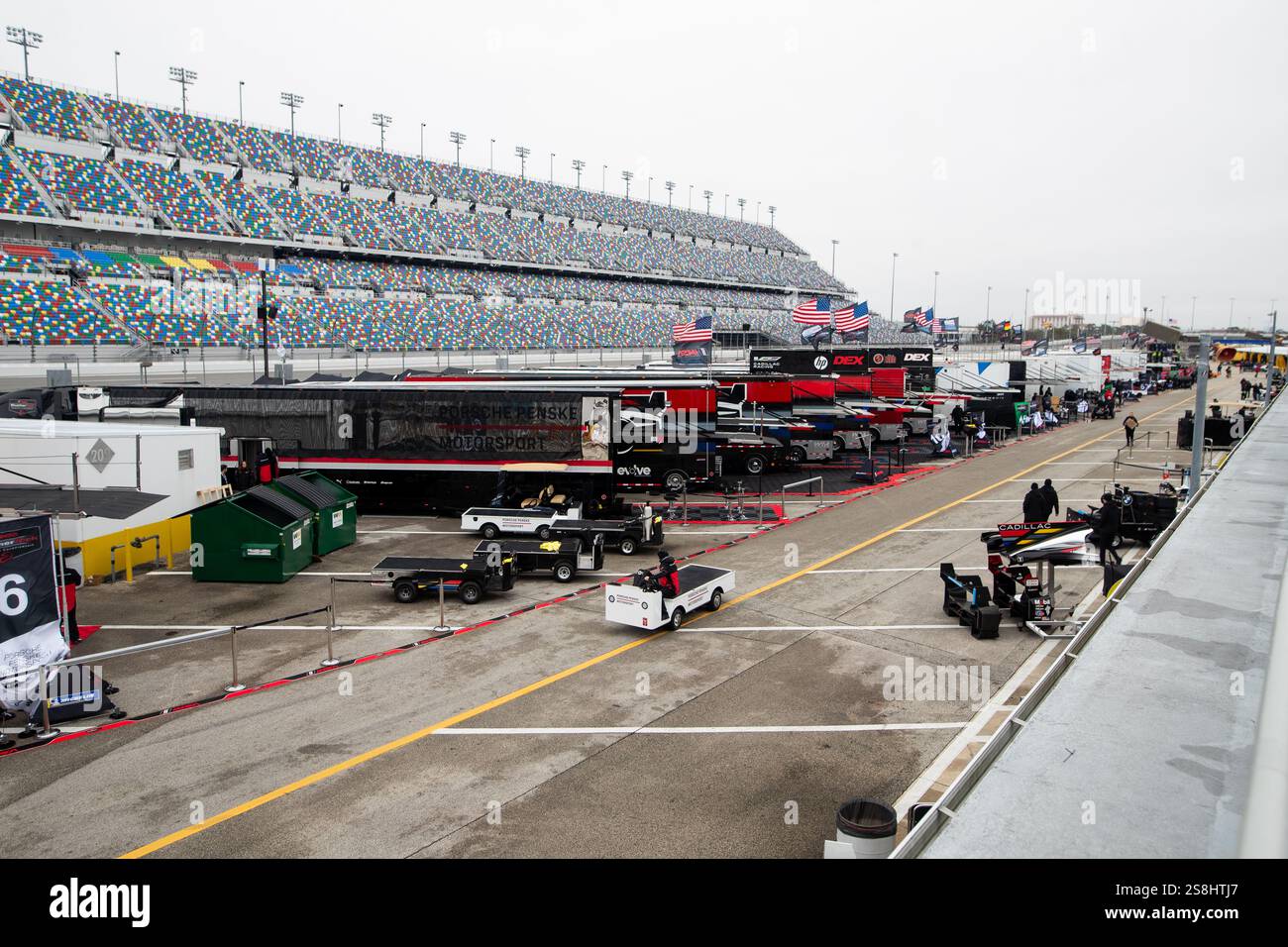 Paddock during the Rolex 24 Hours of Daytona 2025, 1st round of the