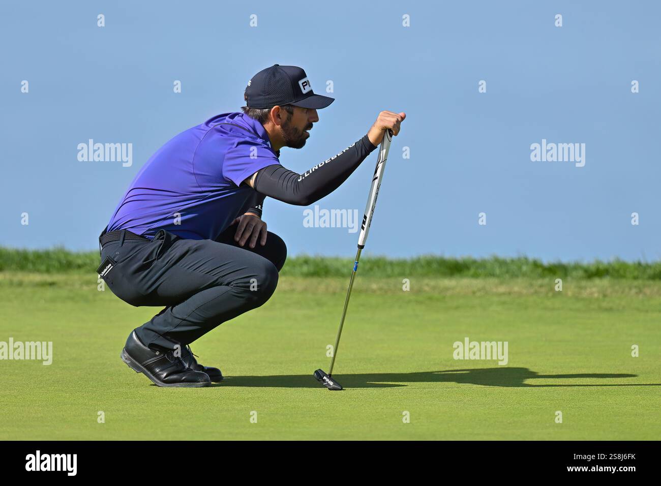 January 22, 2025 Matthieu Pavon on the 4th hole during the first round